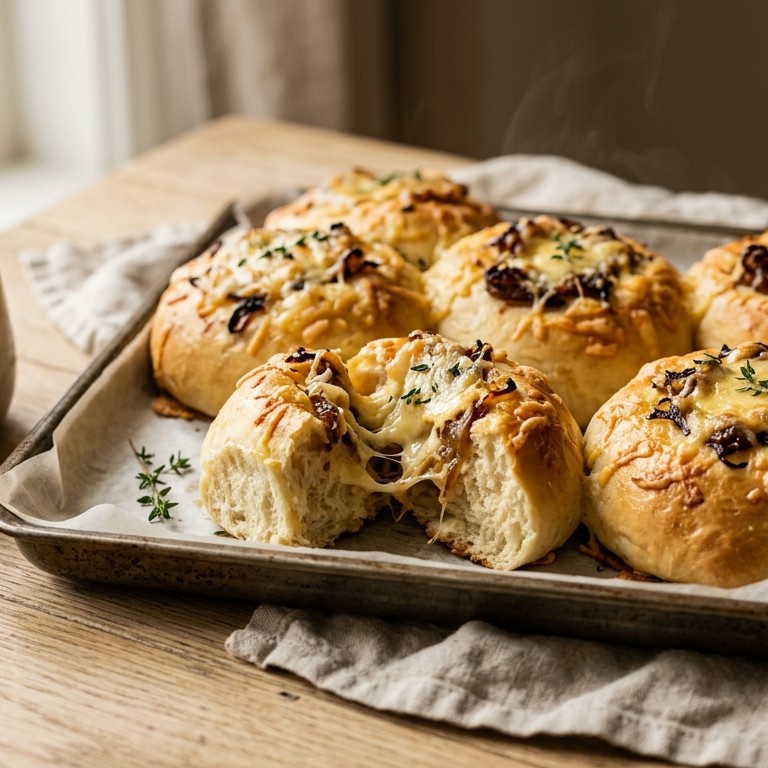 Kaas-uienbroodjes recept