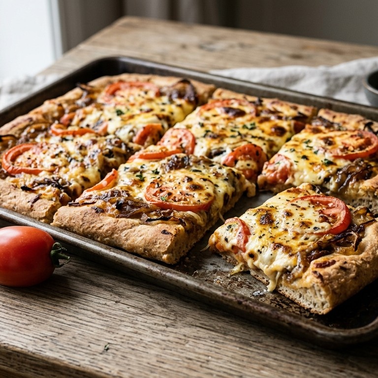Kaas-uienpizza recept