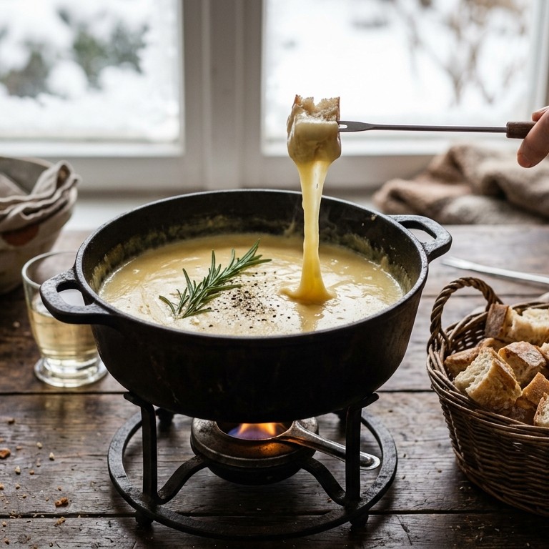 Kaasfondue met rozemarijn recept