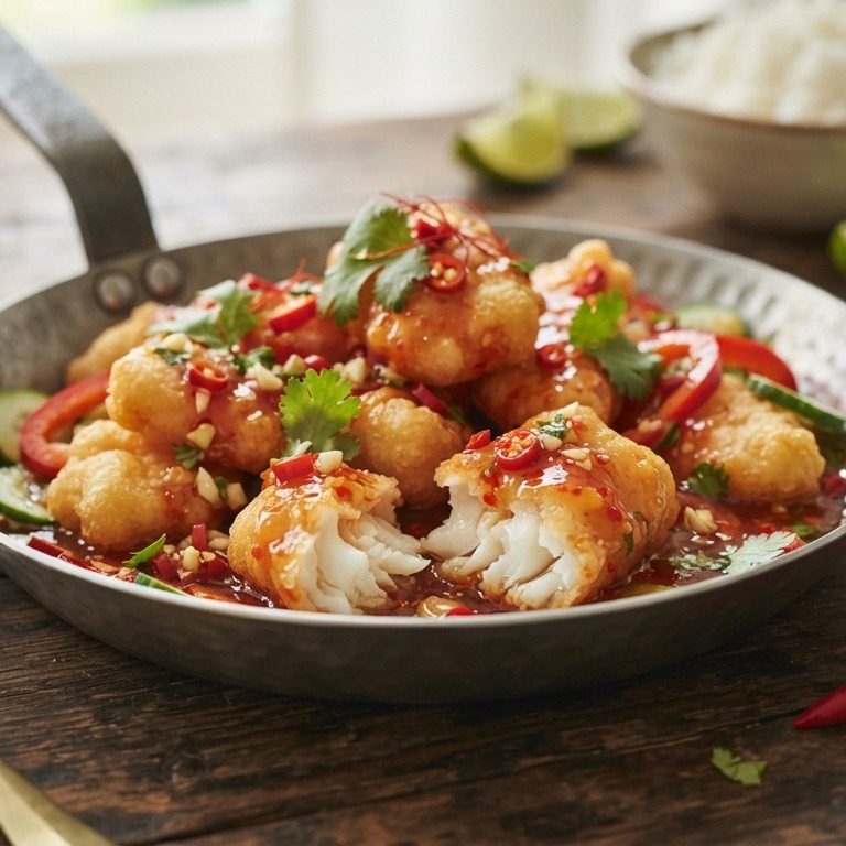 Kabeljauw in Chilisaus recept
