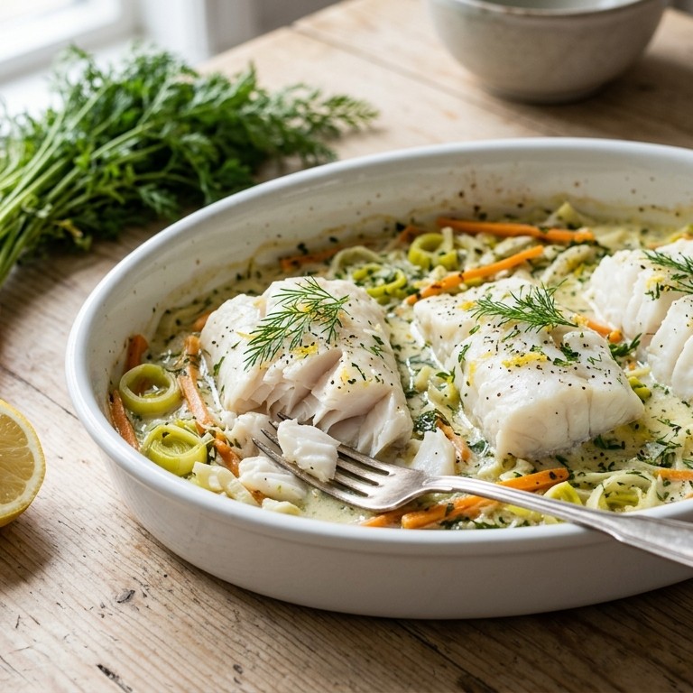 Kabeljauw in groentesaus recept