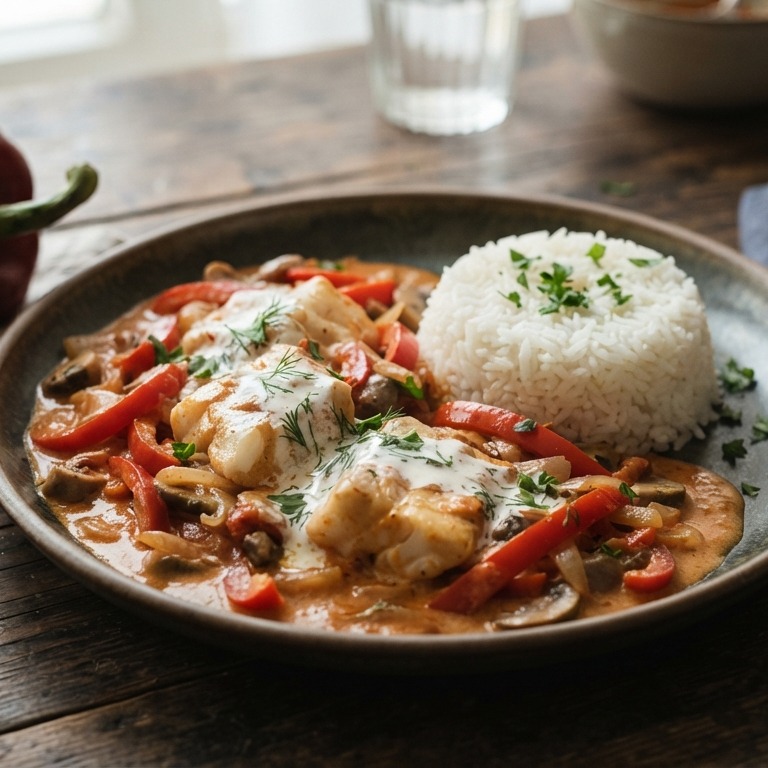 Kabeljauw stroganoff recept