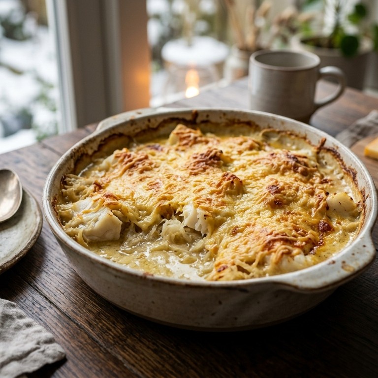 Kabeljauw-zuurkoolschotel recept