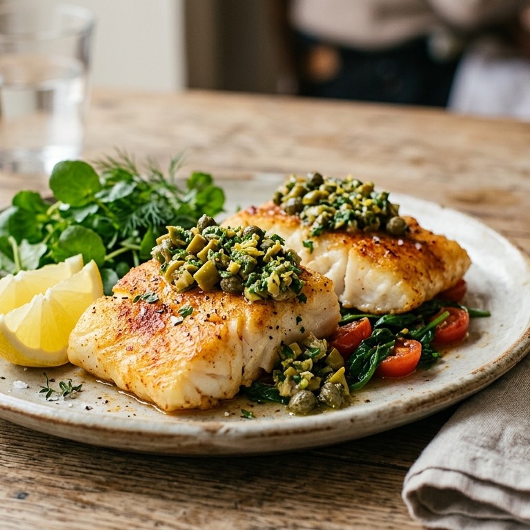 Kabeljauwfilet met tapenade recept