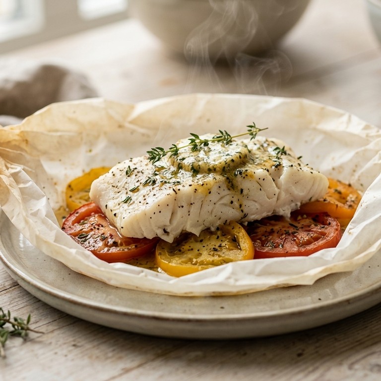 Kabeljauwpakketjes met kruidenboter recept
