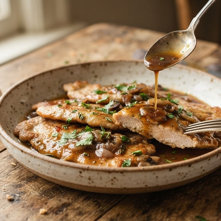Kalfslapjes in marsalasaus recept
