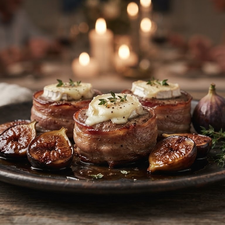 Kalfsmedaillons met vijgen recept