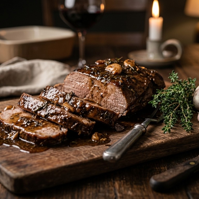 Kalfssukade  met provencaalse jus recept