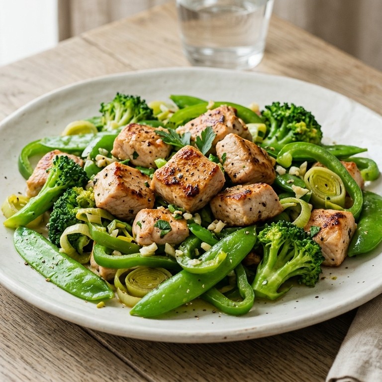 Kalkoen met groene groentes recept
