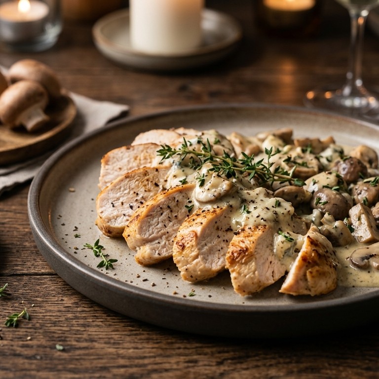 Kalkoenfilet met kaassaus recept