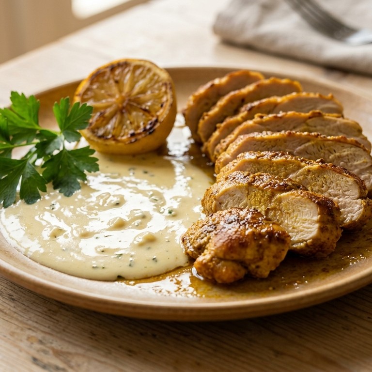 Kalkoenfilet met knoflookcreme recept