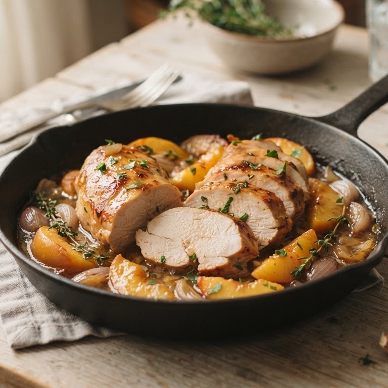 Kalkoenfilet met perziksaus recept