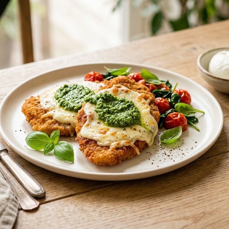 Kalkoenschnitzel met groene pesto recept