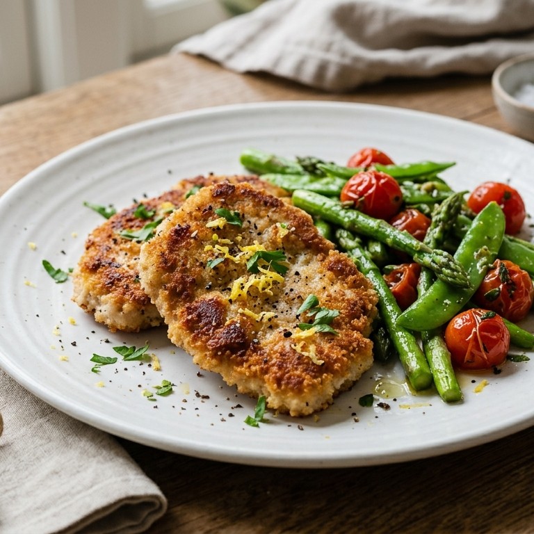 Kalkoenschnitzels met asperges en peultjes recept