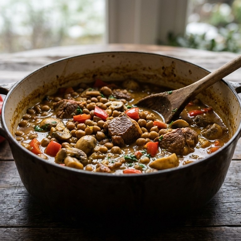 Kapucijners met lamsvlees recept