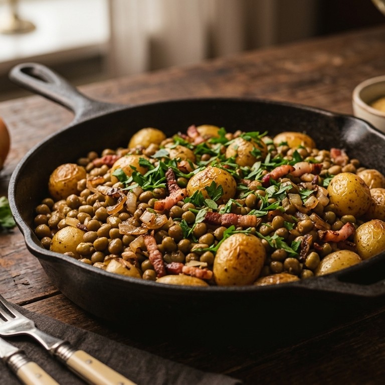 Kapucijnerschotel met knoflook en spek recept