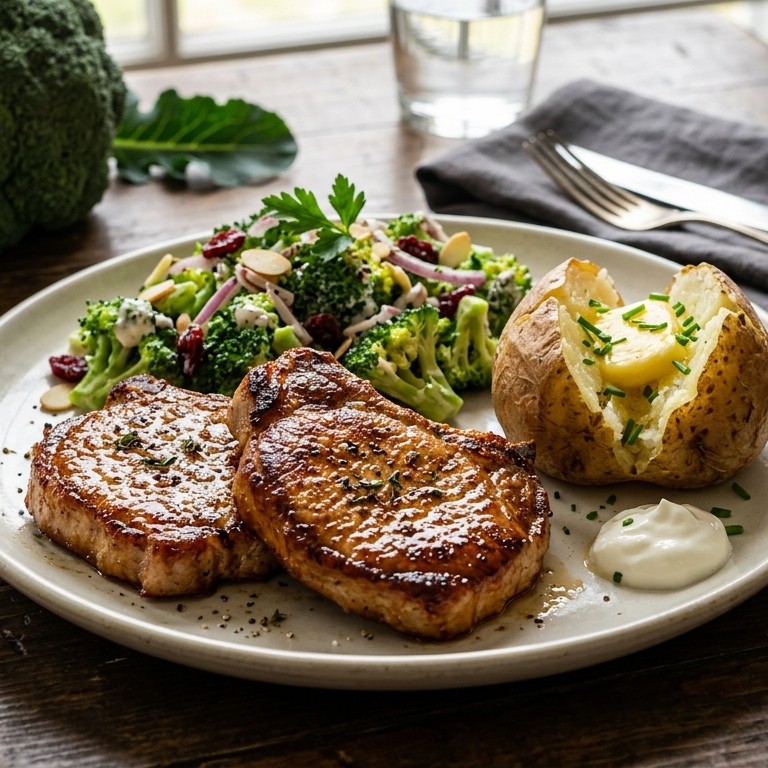 Karbonade met broccolisalade recept