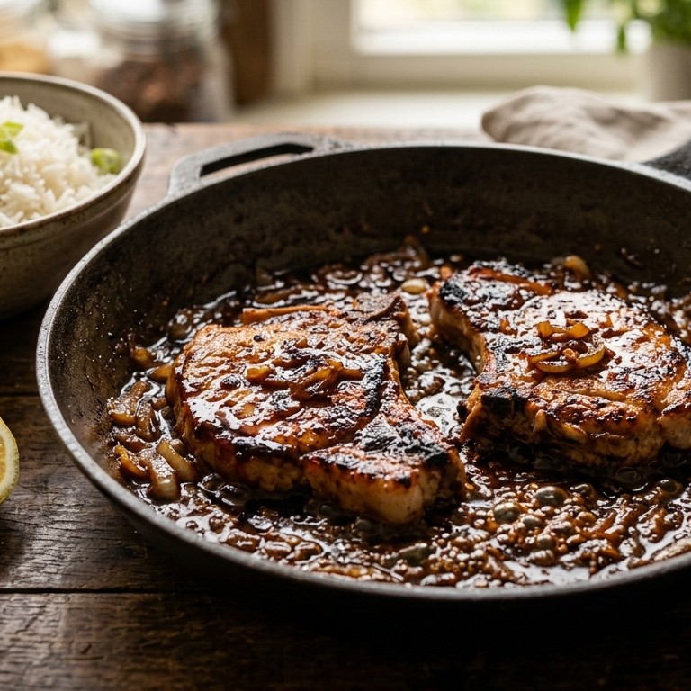 Karbonades in ketjap-gembersaus recept