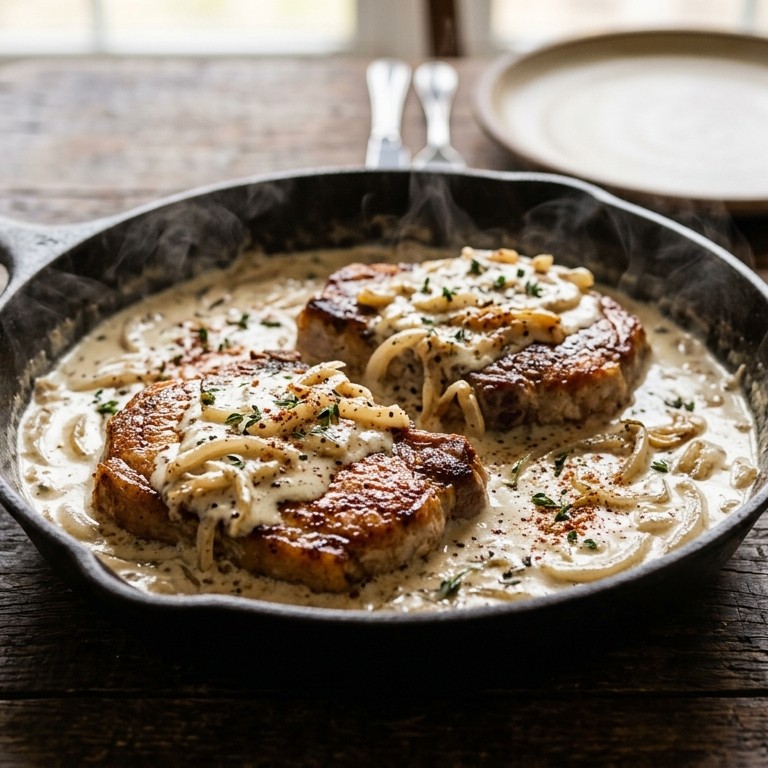 Karbonades in uienroomsaus recept