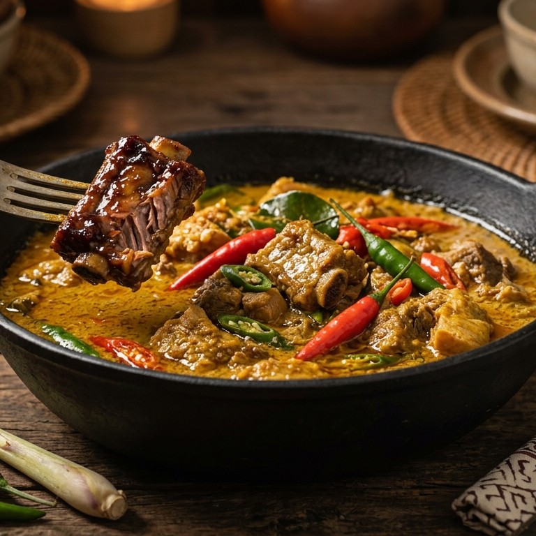 Kari djawa (pittig varkensvlees in kokosmelk) recept