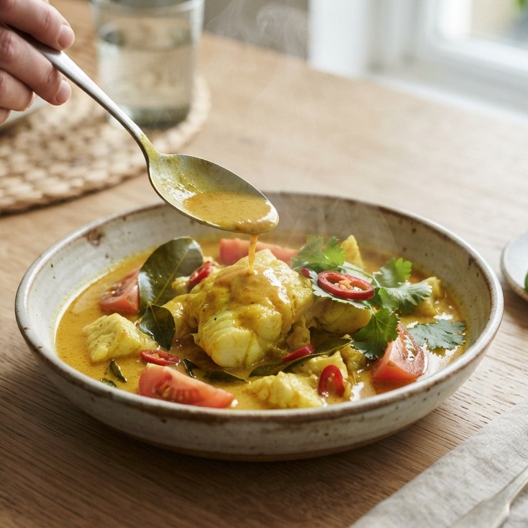 Kari ikan (Kerrie van vis in kokosmelk) recept