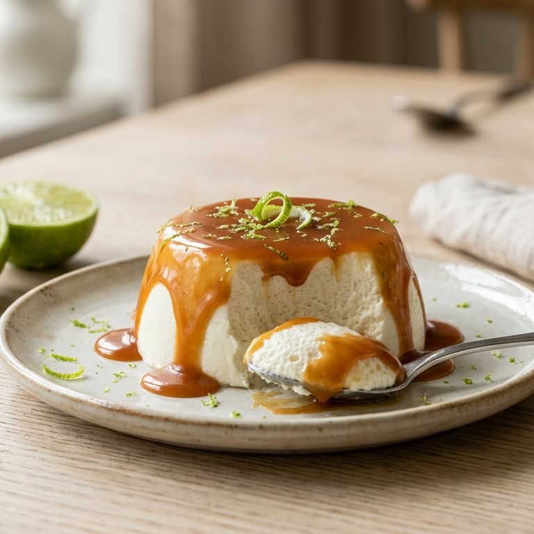 Karnemelkmousse met karamelsaus recept