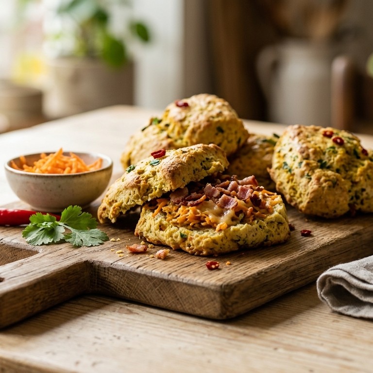 Kerrie & koriander scone recept
