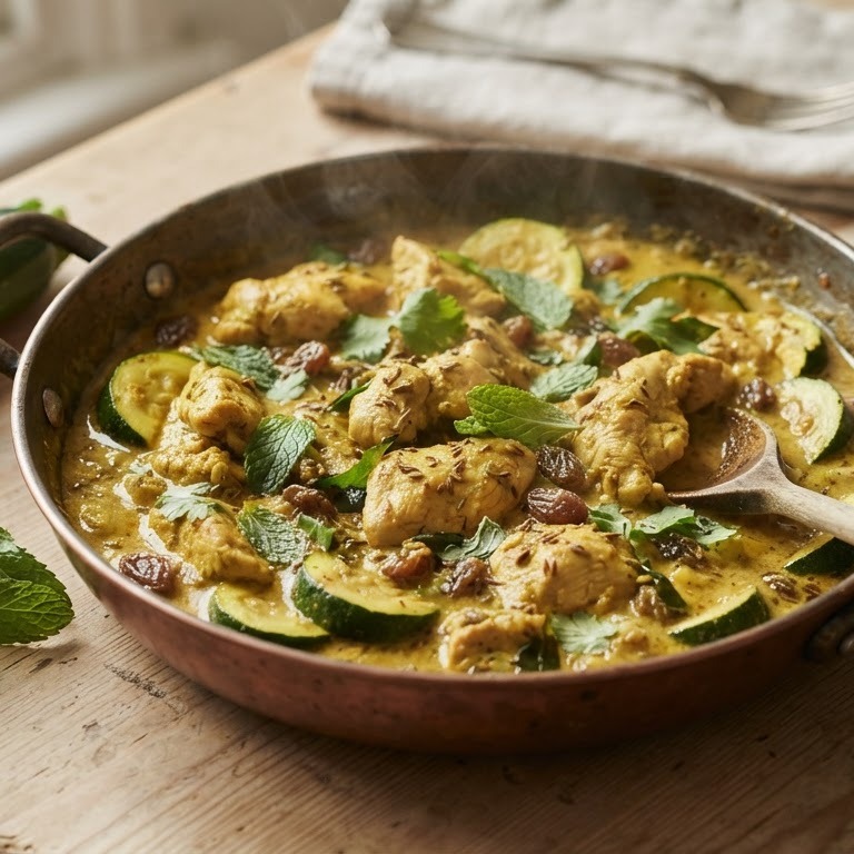 Kerriekip met courgette recept