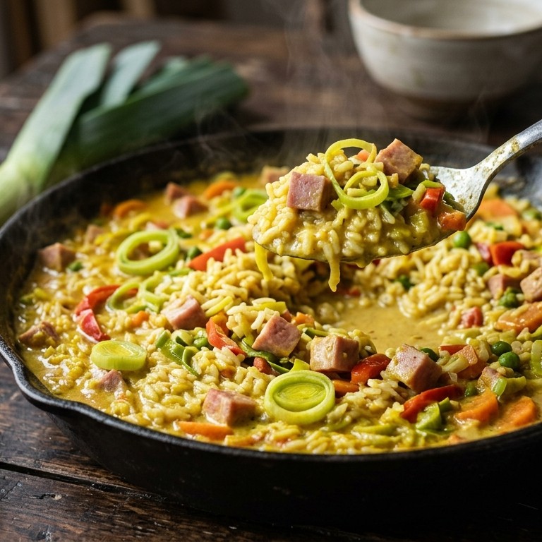 Kerrierijst met ham recept
