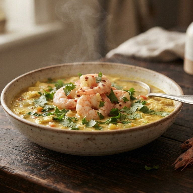 Kerriesoep met gamba´s recept