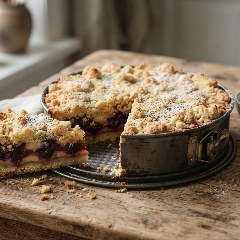 Kersenkruimelkoek recept