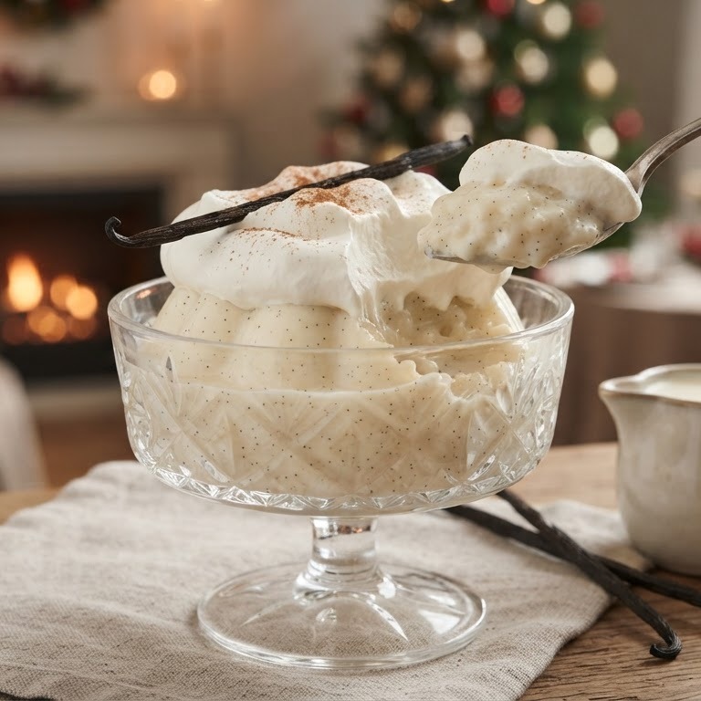 Kerst rijstenpudding met slagroom recept
