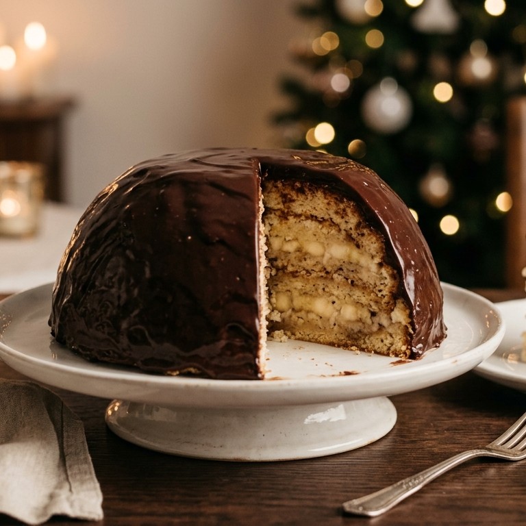 Kerstpudding met bananen recept