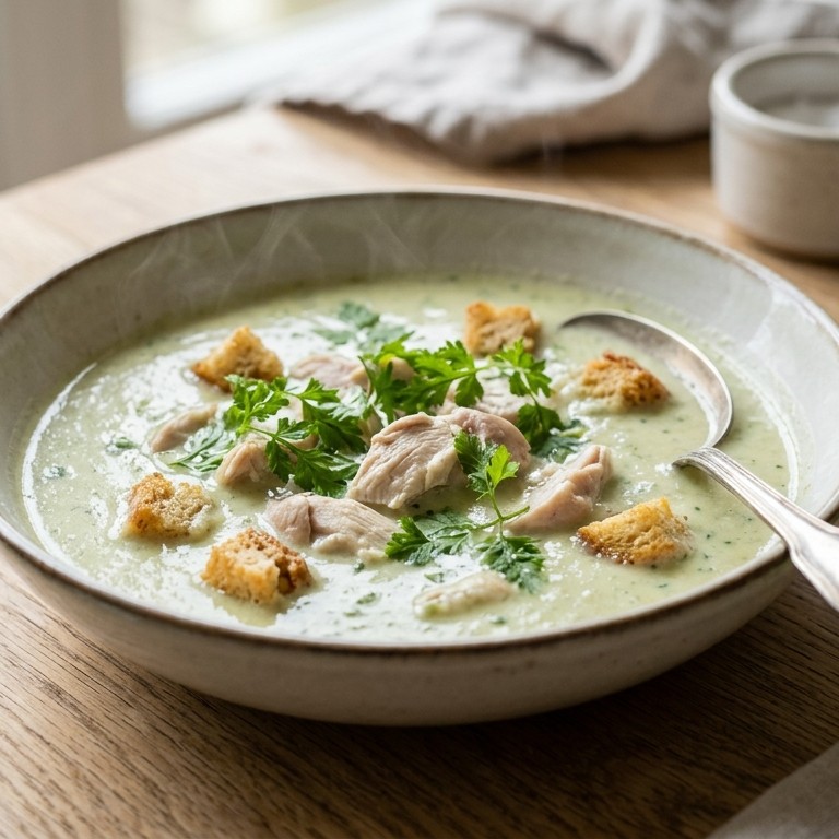 Kervelsoep met kipfilet recept