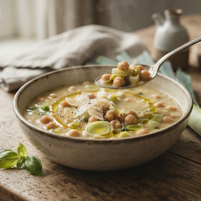 Kikkererwtensoep met prei recept