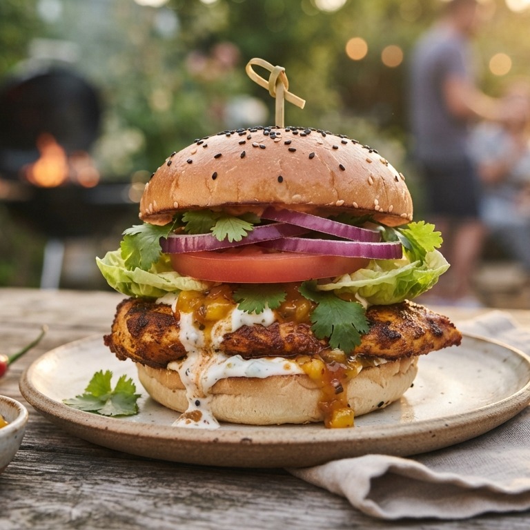 Kip bombay burger recept