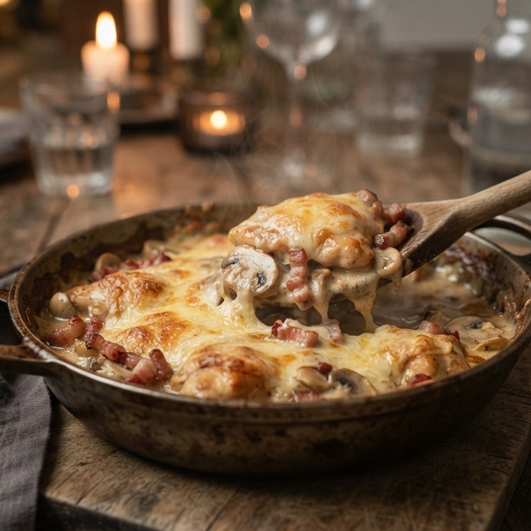 Kip-champignonpannetje recept