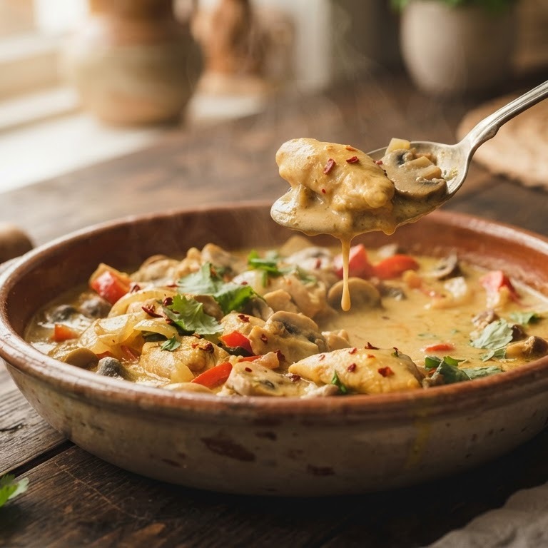 Kip-champignonschotel recept