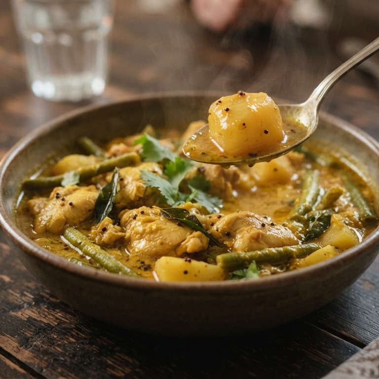 Kip curry met aardappelen recept
