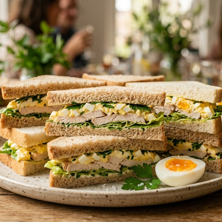 Kip-ei-sandwich voor buffet recept