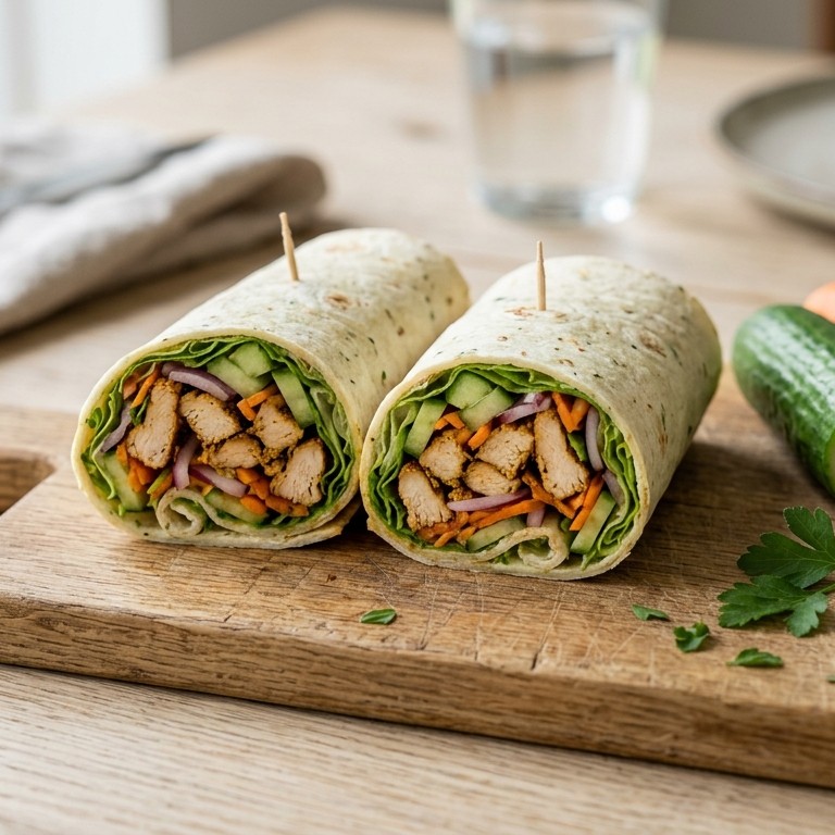 Kip-garlic wraps recept