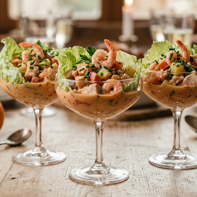 Kip garnalencocktail met sinaasappelsaus recept