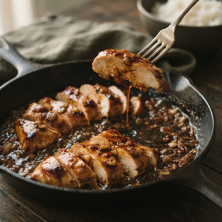 Kip in citroen-honing-ketjapsaus recept