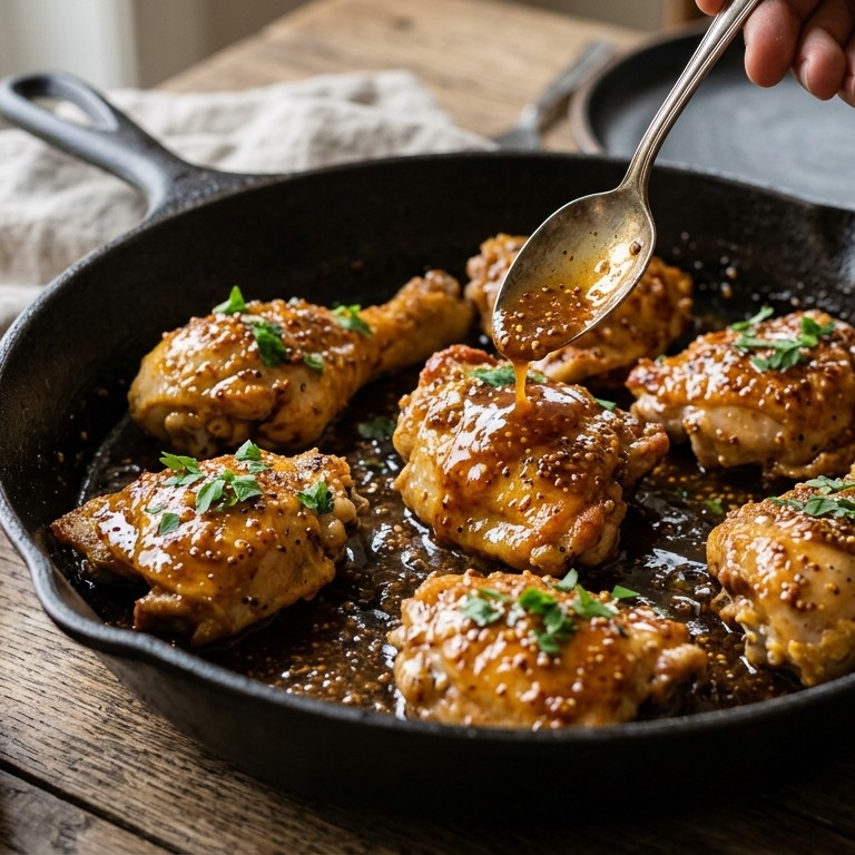 Kip in honing en mosterd recept
