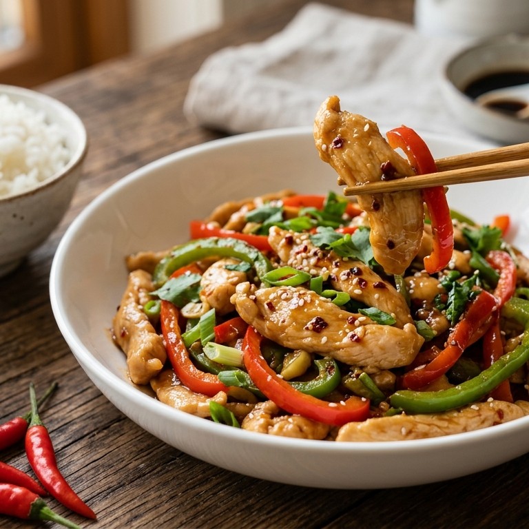 Kip in pikante paprikasaus recept