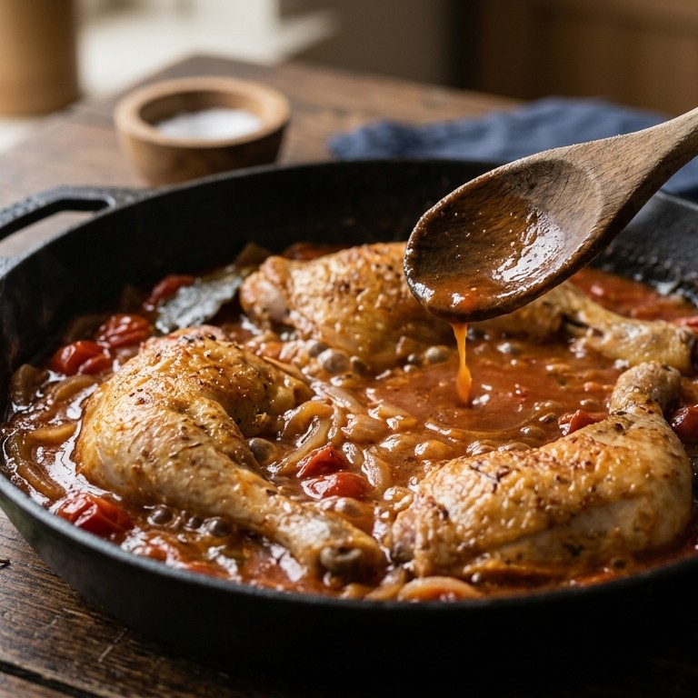 Kip in tomatensaus recept
