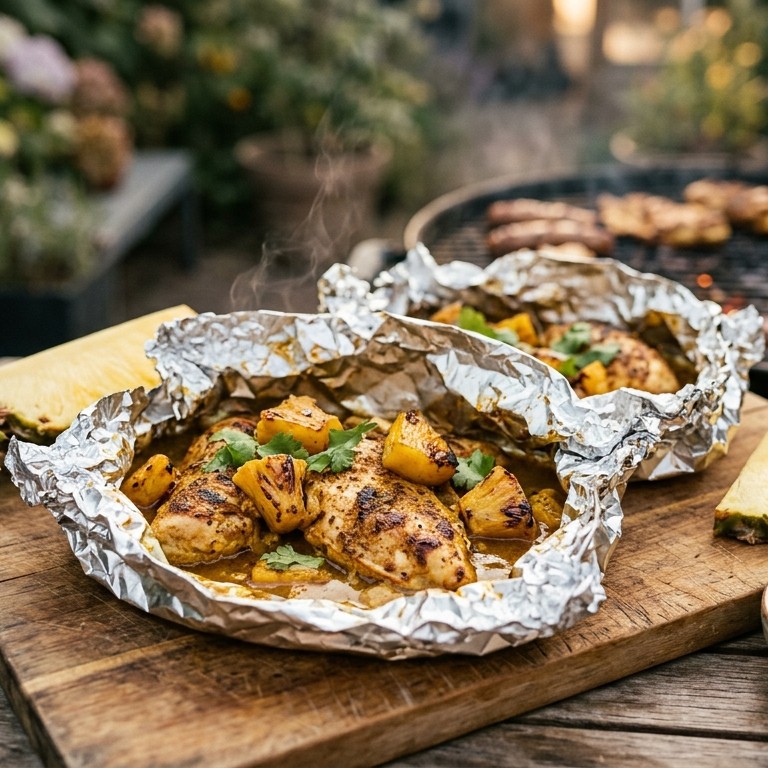 Kip-kerrie-ananas BBQ recept