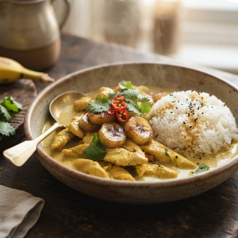 Kip Kerrie met banaan recept