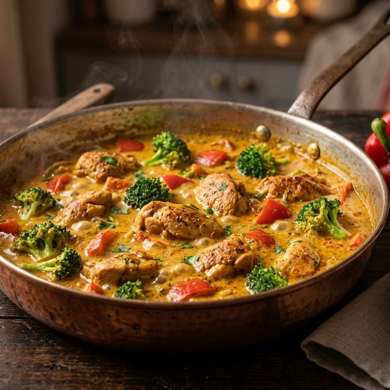 Kip kerrie met kokosmelk recept
