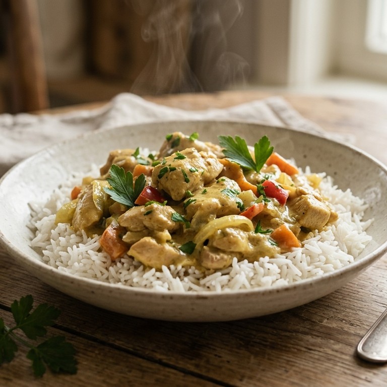 Kip-kerrie-ragout recept